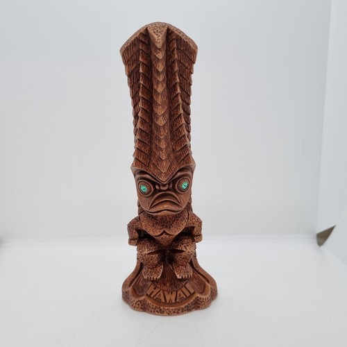 Coco Joes Tiki Green Eyes Tiki 21cm Tall Kanoloa God Of Eternal Hope Made Hawaii - Picture 24 of 24