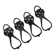  Non-Slip Gripper Spikes Claw, Universal Ice Cleats Shoe Spikes Medium Black