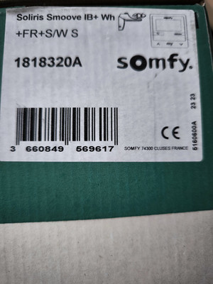 Somfy SOLIRIS Smoove IB+ Wh 1818320A Set inkl 1818316B 
