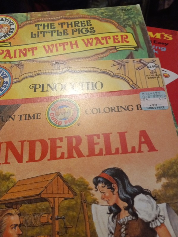 3 Nice Vintage Creative Child Press Color And Paint Books