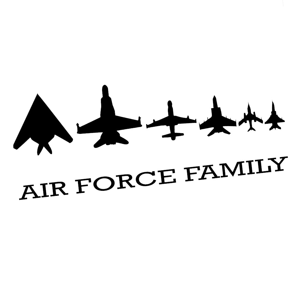 Vinyl Decal for Window - Air Force Family (Military)