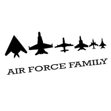 Vinyl Decal for Window - Air Force Family (Military)