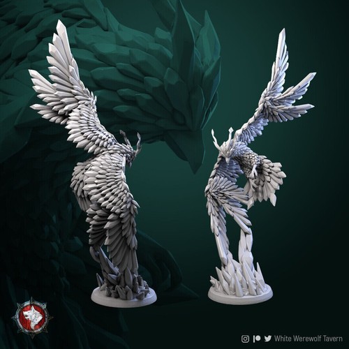 Miniatura Voladora Dragón Fénix de Hielo | D&D DnD - Imagen 3 de 3