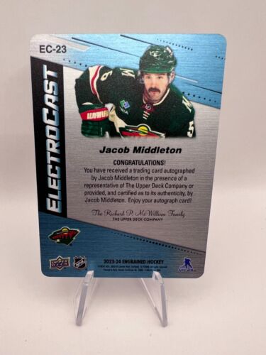 Jacob Middleton - 2023-24 Engrained ElectroCast #EC-23 Hard-Signed Auto Wild - Picture 3 of 3