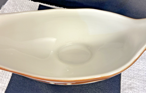 Restaurant Ware Gravy Boat Brown Wave Jackson China Falls Creek , Pa. Vintage - Picture 3 of 15