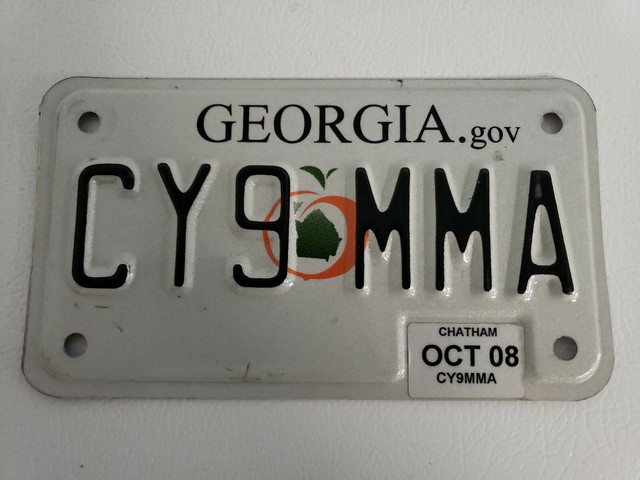 Georgia Motorcycle License Plate CY9 MMA EBay