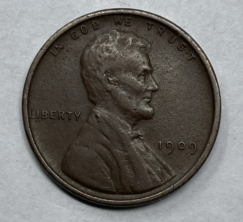1909 VDB Lincoln Wheat Small Cent, VF Condition. C-824