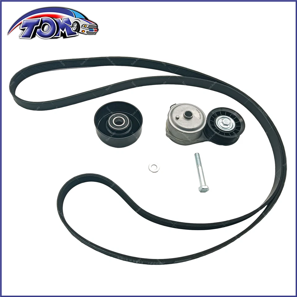Kit de polea tensora de correa serpentina para camioneta Chevrolet C1500 96-03 GMC Isuzu Foto 4 de 4