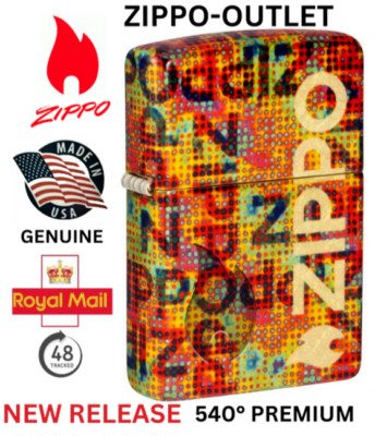 Original Neu 2024 Zippo Feuerzeug 540 TUMBLED FUSION PREMIUM Allround Zippo Logos
