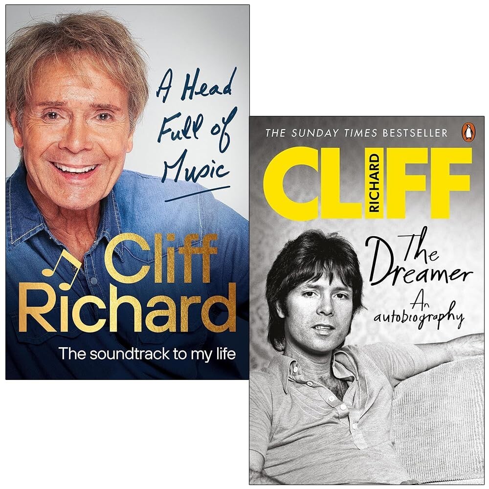 Cliff Richard Unisex Black Collection 2 Books Set Head Full Of Music,Dreamer An Autobiography - Image 4