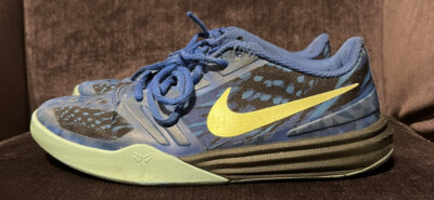 Nike Kobe Bryant Mentality Royal Blue Volt Sneaker - Boys Athletic Shoes Size 6Y