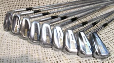 SPALDING ELITE MV2 Stainless (2 ~ PW) 9 Pc Iron Set RH ~ Stiff Flex Steel Shafts