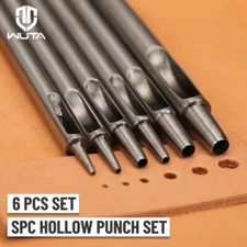 WUTA SPC Leather Hollow Hole Punch Set DIY Craft Hand Tools for Belt Watch Strap
