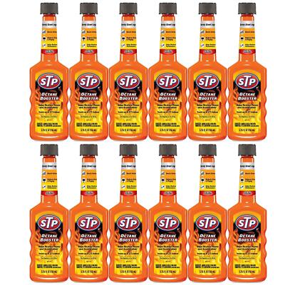 STP Octane Booster 5.25 oz Case of 12 Fuel Additive Cleans Fuel System Boosts...
