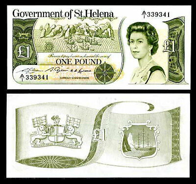 St. Helena 1 Pound ND 1981 P 9 QE II UNC - Picture 1 of 3