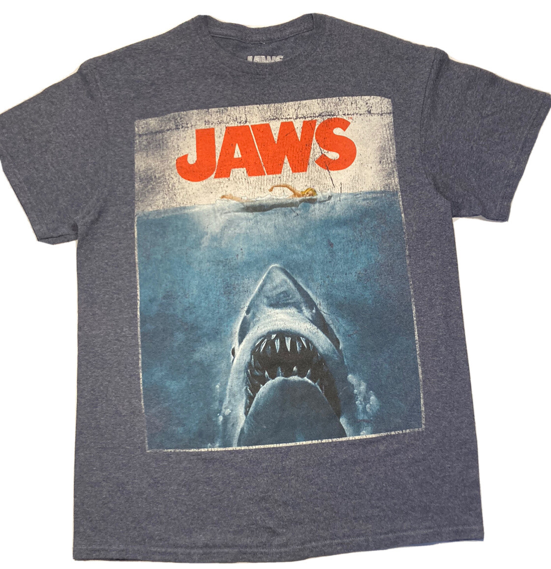 JAWS Vintage Distressed MEDIUM T-Shirt Spielberg Shark Movie