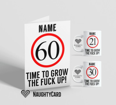 Geburtstagskarte Erwachsene, personalisiert Erwachsenenhumor unhöflicher Schwur 30 Geburtstag 18 Geburtstag,