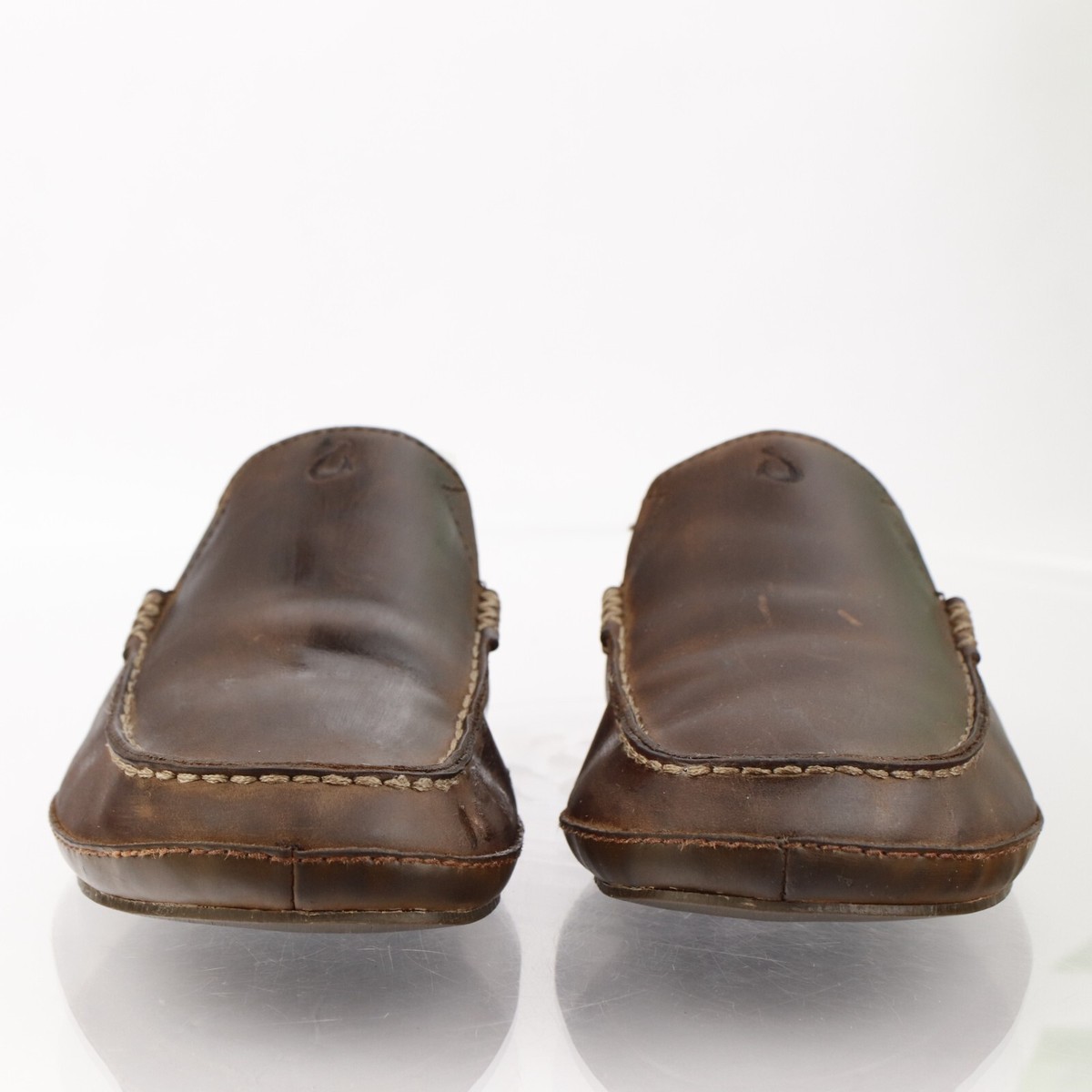 OluKai Moloa Slipper Brown Leather Shearling Lined Men’s 8 EU 41 Slip On House OluKai Moloa Slip On - Clay/Toffee | Slippers | Huckberry main image 4