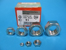 Muttern,Edelstahl V2a Din 934 MutternVa M2 bis M 20 Sechskantmuttern