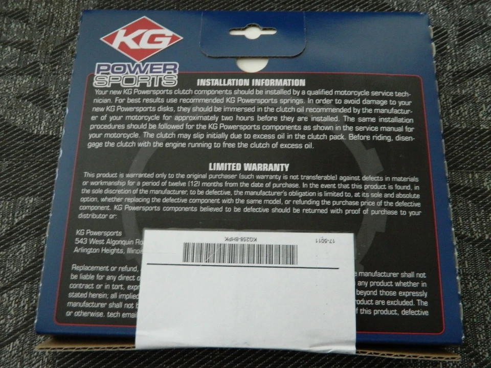 Juego de discos de fricción serie fábrica embrague KG nuevo Suzuki RMX450Z 450 2010 2017 Foto 3 de 3