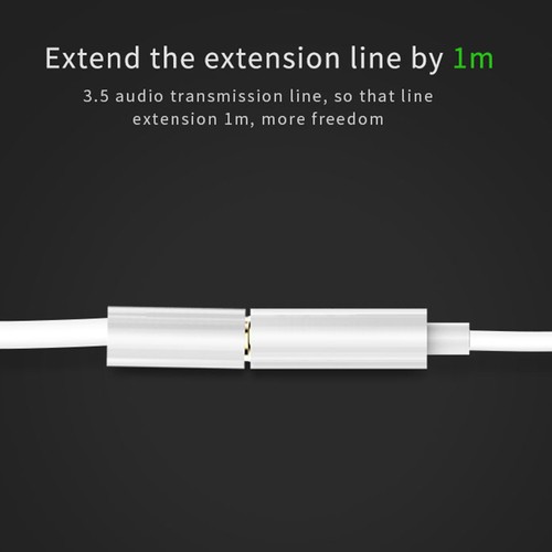 Earphone Extension Cable Stable Transmission Audio Signal Transfer 3.5mm Male - Afbeelding 2 van 10