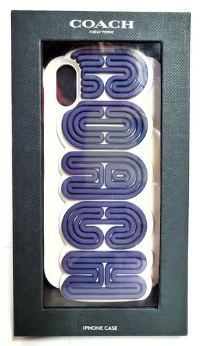 Coach Reserve Iphone Xr Phone Case Retro Graphic Iphone Xr Chalk Navy Blue New Ebay