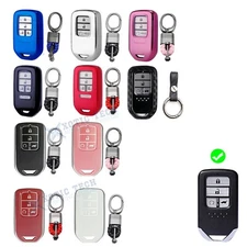 TPU Key Fob Cover Holder Shell Keychain For Honda Accord Civic Pilot Odyssey CRV