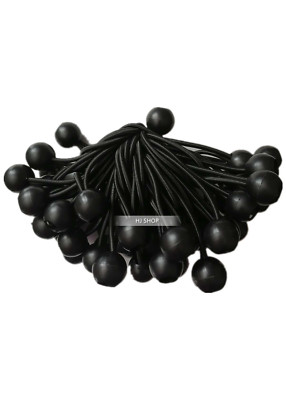 4'' Inch Black Ball Bungee Bungie Cord Canopy Tarp Tie Downs Straps New