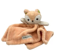Blankets & Beyond Fox Lovey Peach Security Blanket Plush Arms 10.5x11 Orange