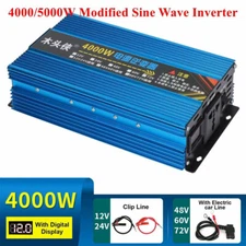 4000/5000W Modified Sine Wave Inverter DC12V to AC230V Universal Converter