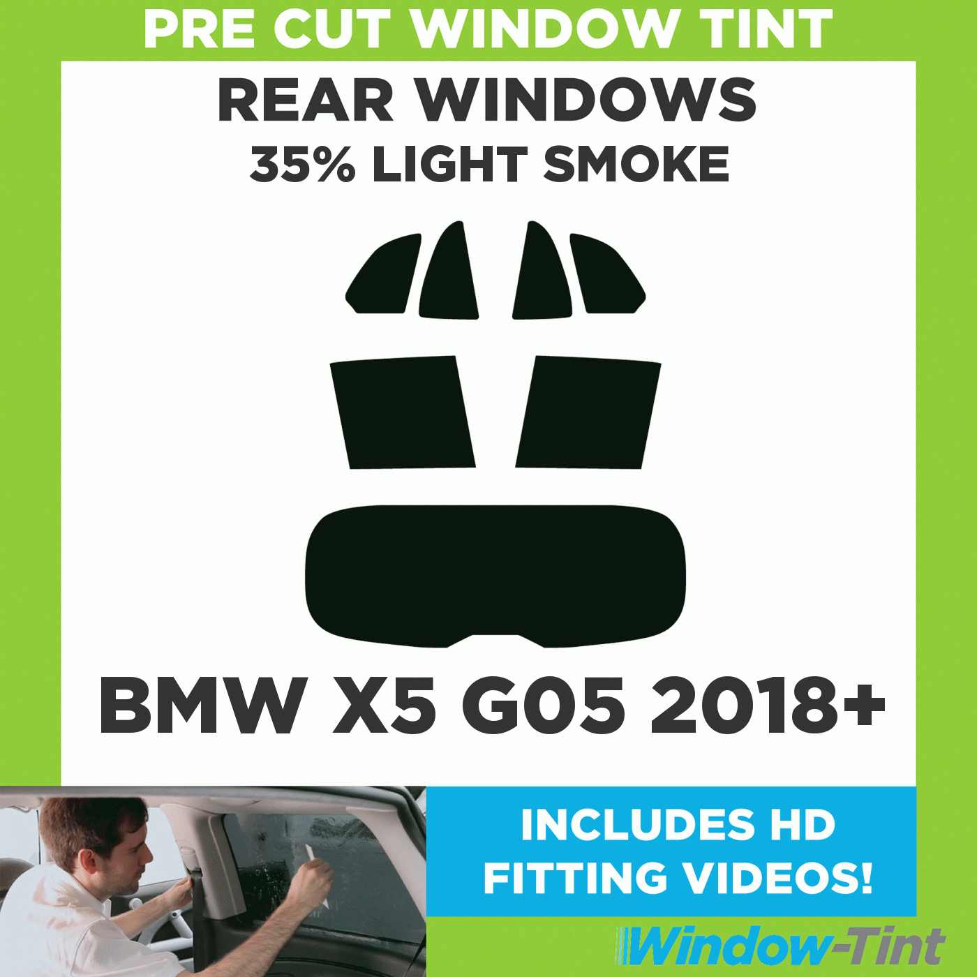 Vorgeschnittene Scheibentönung - BMW X5 G05 2018 +35% Licht Hinten Vorgeschnittene Scheibentönung - BMW X5 G05 2018 +35% Licht Hinten