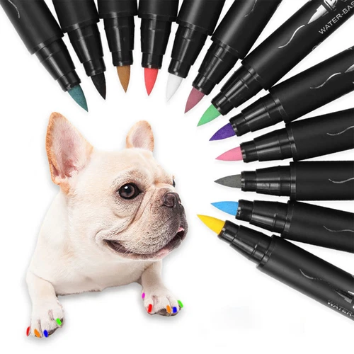 12 Colors Pet Dog Cat Nail Polish Quick Dry Safe Coloring Marke Pens DIY Tiktok - Picture 7 of 11