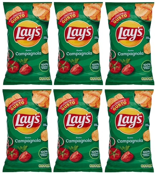 6X Lay's Campagnola Chips Patatine Kartoffelchips Gesalzen 133G Kartoffel Chips-image