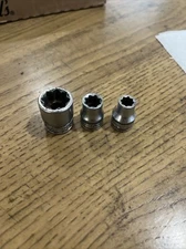 Snap-on 3/8" Drive Sae 8 Point Double Square Sockets F-316 USA 1/4 5/16 1/2”