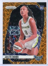2024 Panini Prizm WNBA Orange Velocity 31 Jaelyn Brown RC Dallas Wings