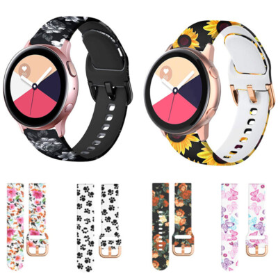 Weiches Muster Bedrucktes Uhrenarmband Für Samsung Galaxy Watch Active 2 S3 F 