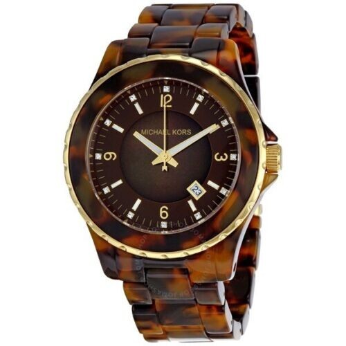 MK5298 Michael Kors Tortoise Shell Acetate SS 5atm Ladies  display picture 1