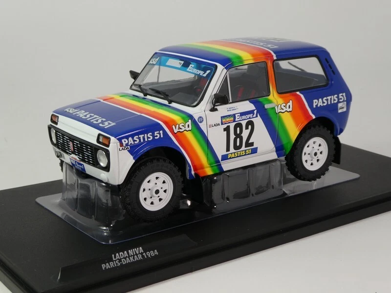 Solido Lada Niva #182 Jabouille - Sardou Paris Dakar 1984 1/18 S1807305 - Immagine 2 di 4
