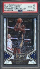 2019-20 Panini Select Zion Williamson Top Selections #9 Silver RC Rookie PSA 10