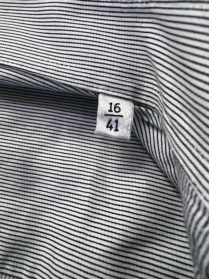 Camisa de vestir de manga larga con botones delanteros blancos tendencia colección VERSACE para hombre 16-41 Foto 3 de 4