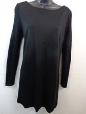 Ann Taylor Loft Dress Women's 10 Black Long Sleeve Shift Knit Sleeves