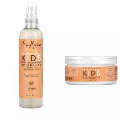 Shea Moisture Coconut & Hibiscus Kids Extra-Moisturizing Detangler&Butter Cream.