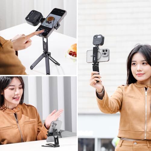 Ulanzi MA26 Foldable Phone Tripod Mini Tripod Selfie Stick for Phone Travel Vlog - 第 4/9 張圖片