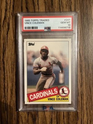 1985 Topps Traded - Vince Coleman #24T Rookie Card (NEW SLAB) | eBay