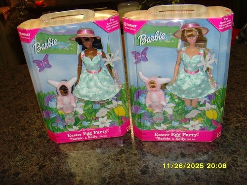 Vintage 1999 Barbi - Easter Egg Party Gift Set / African American, Caucasian