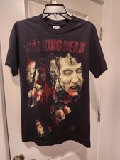 VINTAGE WALKING DEAD TV SHOW SIZE SMALL BLACK COTTON TEE SHIRT PRE-OWNED NICE