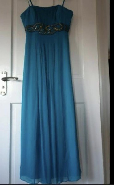 Women Monsoon Dress Turquoise Silk 48
