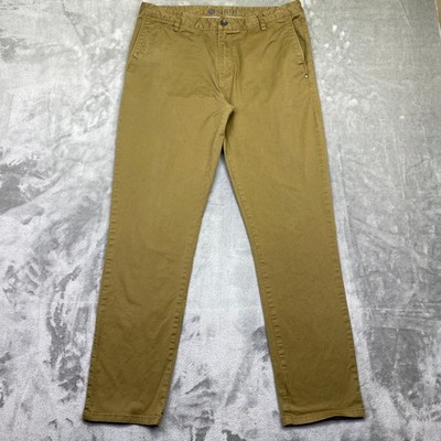 Vuori Collins Chino Pants Mens Performance Khaki Stretch Slim Fit Sz 34 Grunge
