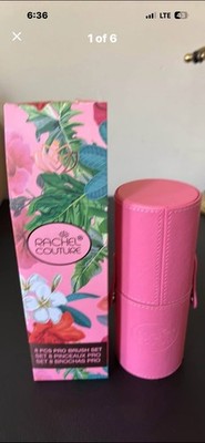 (NEW) Rachel Couture 8 Pcs. Pro Brush Set Pink Color Makeup Brush Set 