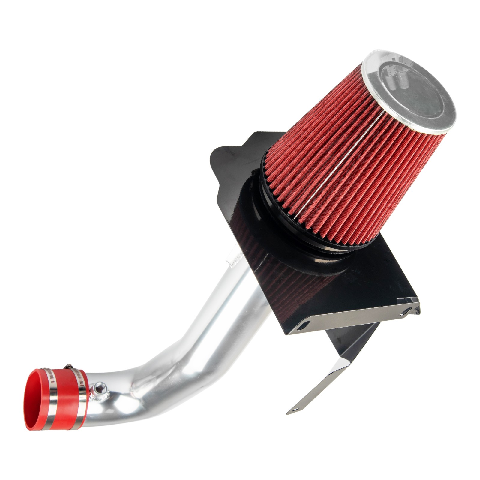 Cold Air Intake Kit + Red Filter 3.5" w/Heat For 14-18 GMC Sierra 1500 5.3L/6.2L